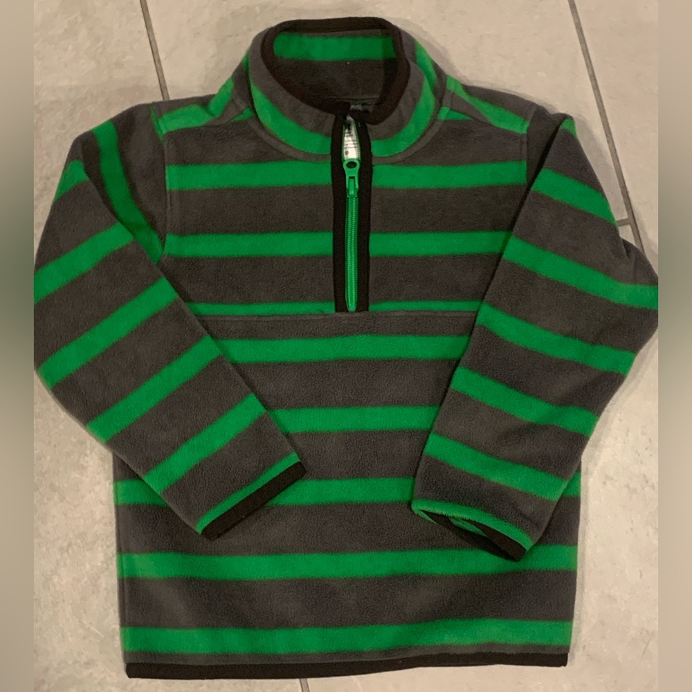 Carters Green and Grey 1/4 zip Fleece - 3T